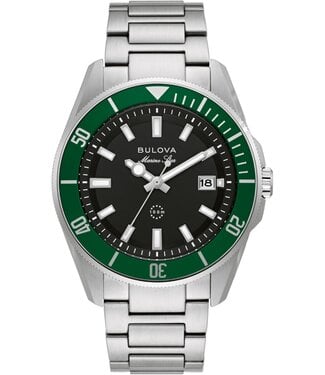 Bulova Marine 98B482 Herrenuhr Schwarz Edelstahl