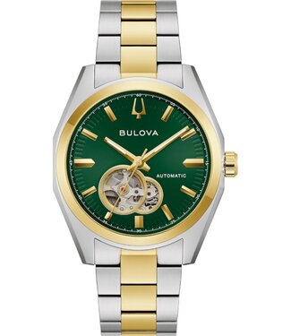 Bulova Surveyor 98A338 Herrenuhr Automatik Grün Edelstahl