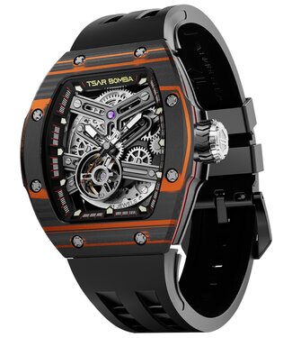 Tsar Bomba TB8218CF-BlackOrange Herrenuhr Atomic 45 mm