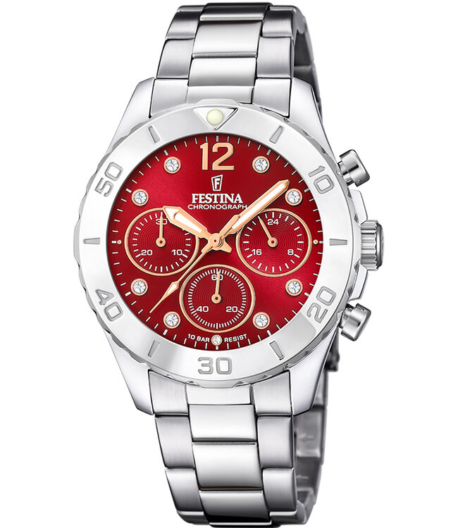 Festina F20603/2 Damenuhr Boyfriend Chronograph 39 mm