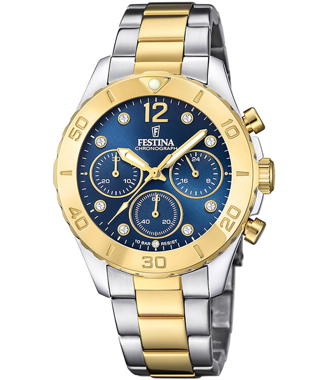 Festina F20604/3 Damenuhr Boyfriend Chronograph 39 mm