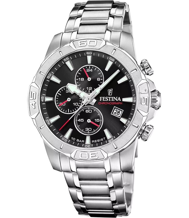 Festina F20704/3 Herrenuhr Timeless Chronograph 45 mm