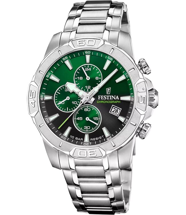 Festina F20704/5 Herrenuhr Timeless Chronograph 45 mm