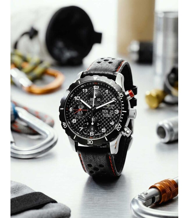 Zeppelin 72162 Herrenuhr Night Chronograph 42 mm