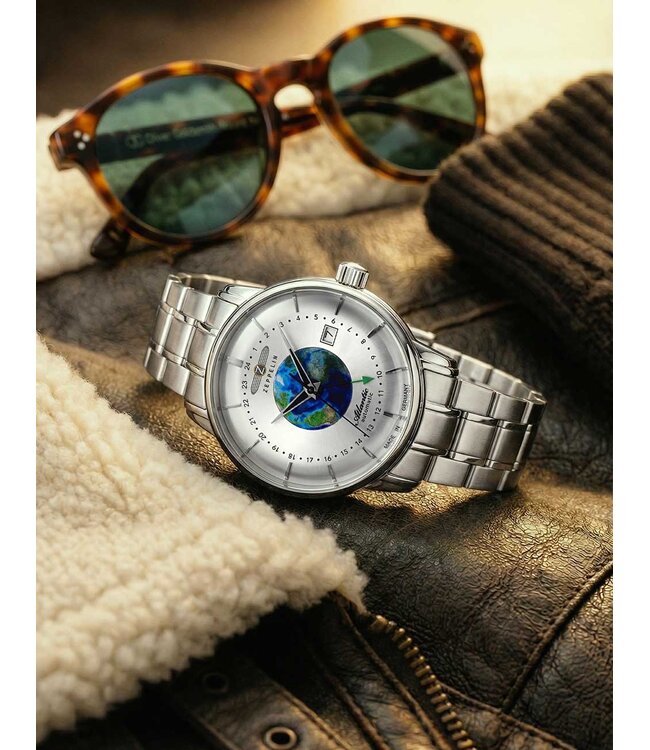 Zeppelin Atlantic 8468MB1 Herrenuhr Automatik Silber Edelstahl