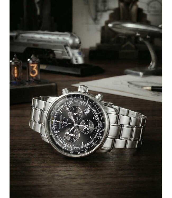 Zeppelin 7680MB2 Herrenuhr 100 Chronograph 43 mm