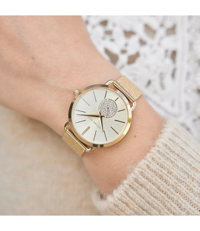 Michael Kors   Portia MK3844 37mm Gold Mesh Damenuhr