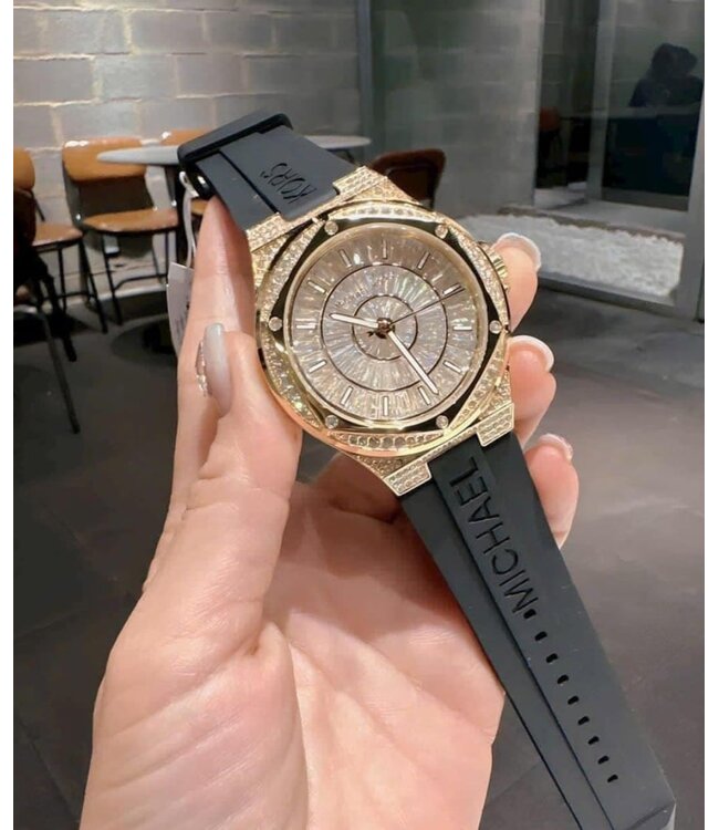 Michael Kors  Lennox MK7247 43mm Gold Silikon Damenuhr