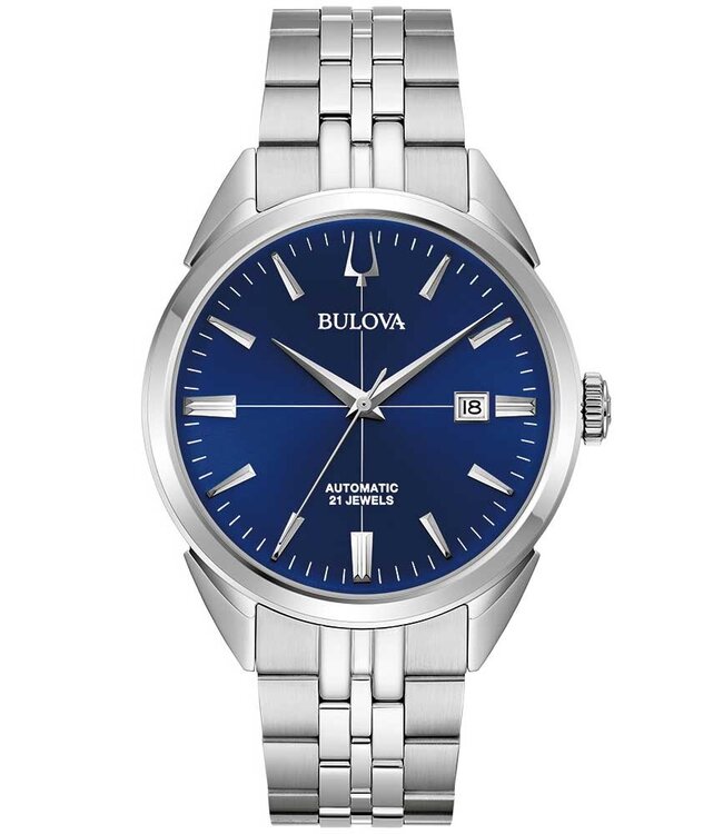 Bulova Sutton 96B425 Herrenuhr Automatik Blau Edelstahl