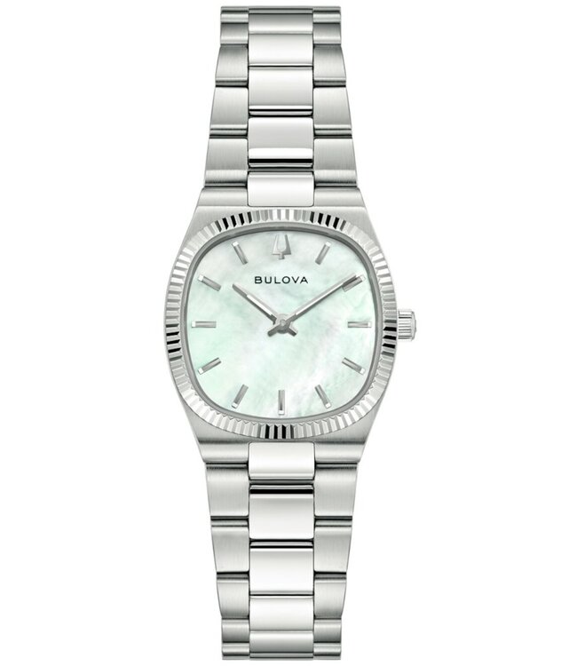 Bulova Super 96L353 Damenuhr Perlmutt/Weiss Edelstahl