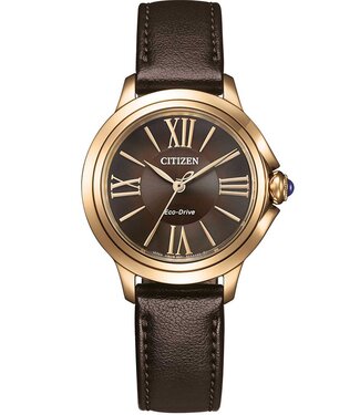 Citizen  Eco-Drive EM1163-09X Damenuhr Braun Kalbsleder