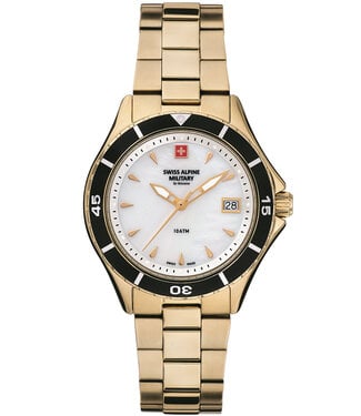 Swiss Alpine Military  7740.1113 Damenuhr Perlmutt Edelstahl