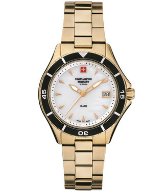 Swiss Alpine Military  Nautilus 7740.1113 Damenuhr Perlmutt Edelstahl