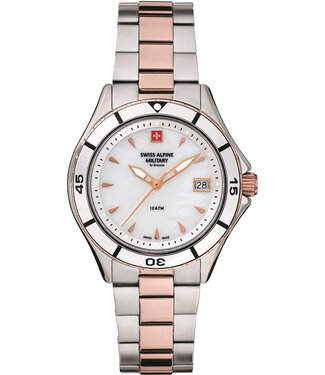 Swiss Alpine Military  Nautilus 7740.1153 Damenuhr Perlmutt Edelstahl