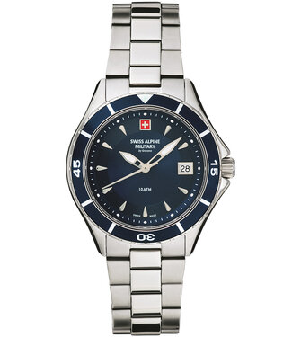 Swiss Alpine Military  7740.1135 Damenuhr Blau Edelstahl