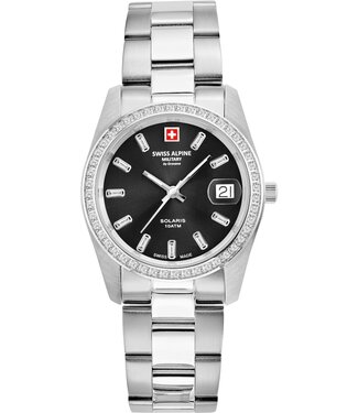 Swiss Alpine Military  Elysium 7714.7137 Damenuhr Schwarz Edelstahl