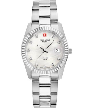 Swiss Alpine Military  Solaris 7716.1133 Damenuhr Weiss Edelstahl
