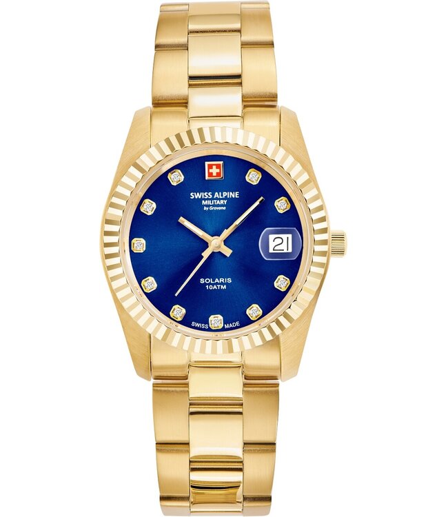 Swiss Alpine Military  7716.1115 Damenuhr Solaris 34 mm