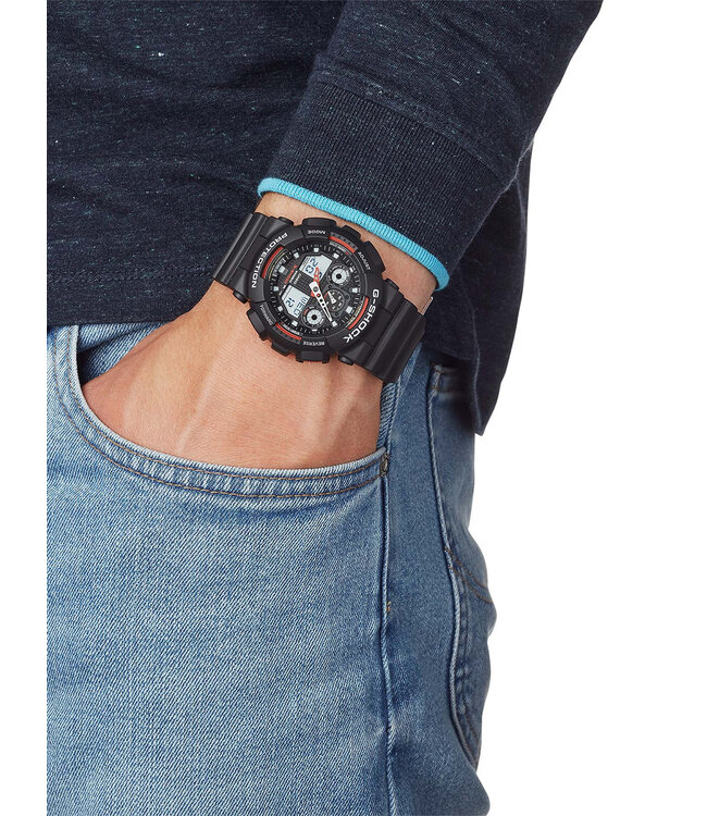 Casio  GA-100-1A4ER Herrenuhr G-Shock Chronograph 51 mm