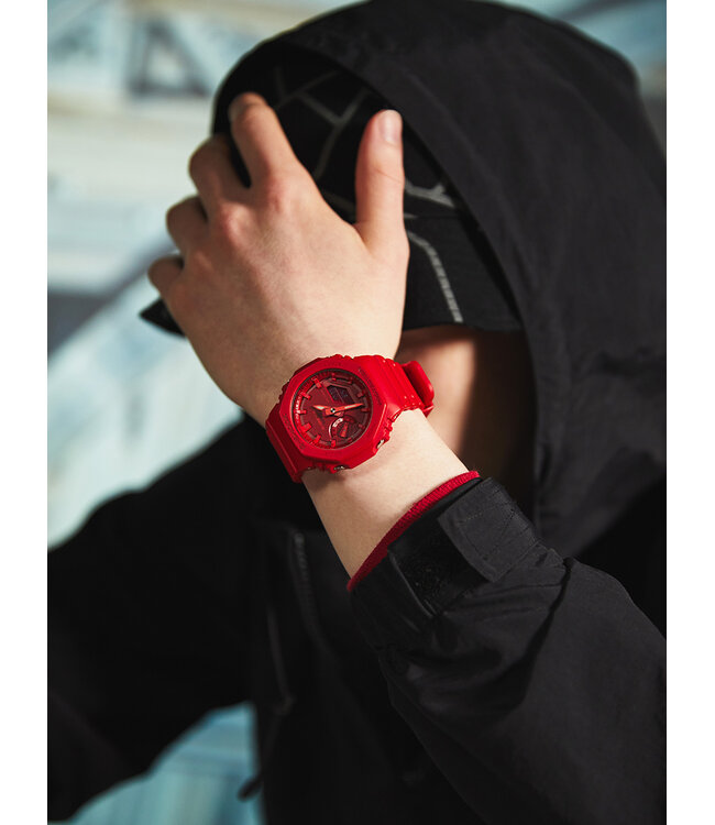 Casio  GA-2100-4AER Herrenuhr G-Shock Chronograph 45 mm