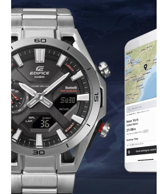 Casio  ECB-2300DC-1AEF Herrenuhr Edifice Chronograph 46 mm