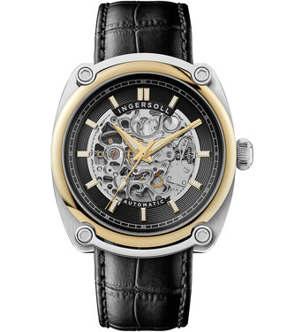 Ingersoll Michigan I13301 Herrenuhr Automatik Schwarz Kalbsleder