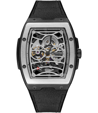 Ingersoll Challenger I12306 Herrenuhr Automatik Silber Kalbsleder