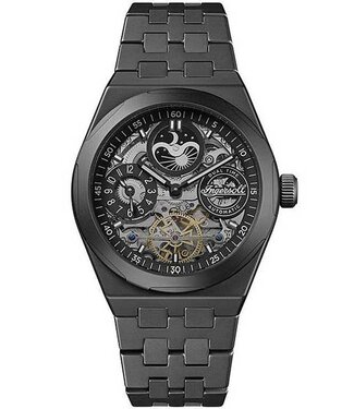 Ingersoll Broadway Ceramic Dual Time I15102 Herrenuhr Automatik Schwarz Keramik