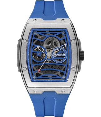 Ingersoll Challenger I12308 Herrenuhr Automatik Blau Silikon