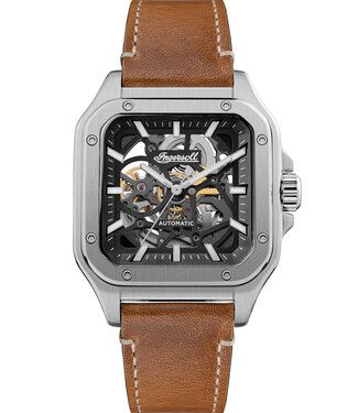 Ingersoll Ollie I14503 Herrenuhr Automatik Schwarz Kalbsleder