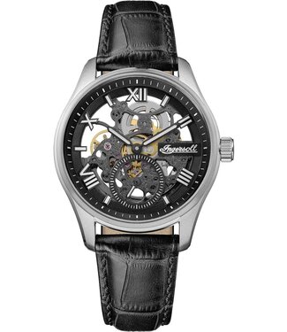 Ingersoll Maverick I17401 Herrenuhr Automatik Schwarz Kalbsleder