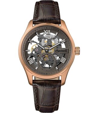 Ingersoll Maverick I17402 Herrenuhr Automatik Grau Kalbsleder
