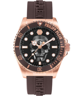 Philipp Plein  PWOAA0322 Herrenuhr Schwarz Silikon