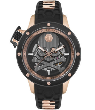 Philipp Plein  Hyper PWUAA0623 Herrenuhr Automatik Grau/Schwarz Silikon
