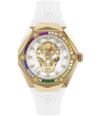 Philipp Plein  $kull PWADA0324 Damenuhr Weiss Silikon