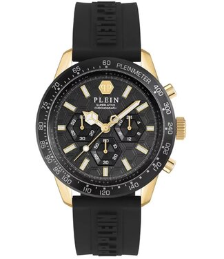Philipp Plein  Pleinmeter PWPYA0224 Herrenuhr Chronograph Schwarz Silikon