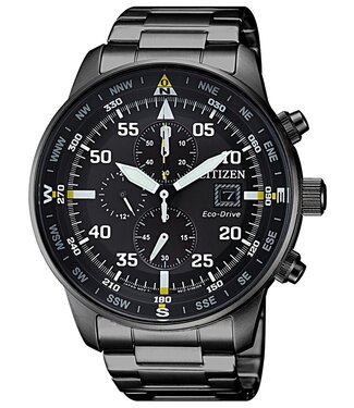 Citizen  Eco-Drive CA0695-84E Herrenuhr Chronograph Schwarz Edelstahl