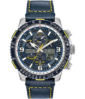 Citizen  Promaster JY8078-01L Herrenuhr Chronograph Blau Kalbsleder