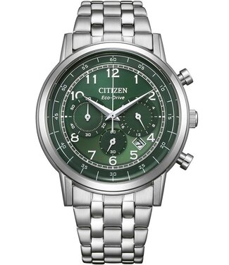 Citizen  Eco-Drive CA4630-53X Herrenuhr Chronograph Grün Edelstahl
