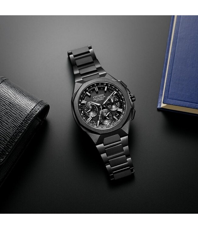 Citizen  Attesa CC4105-69E Herrenuhr Chronograph Schwarz Titan