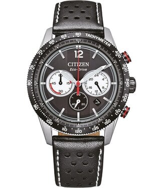 Citizen  Eco-Drive CA4717-06E Herrenuhr Chronograph Schwarz Kalbsleder