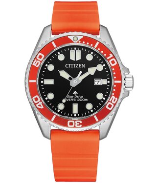 Citizen  Eco-Drive BN0268-01E Herrenuhr Orange Kautschuk