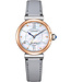 Citizen  Eco-Drive EM1074-15D Damenuhr Perlmutt/Weiss Veganes Leder