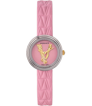 Versace  V-Virtus VET301021 Damenuhr Pink Kalbsleder