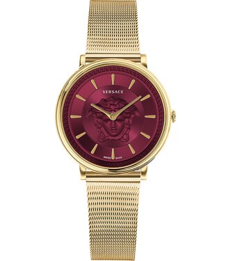 Versace  V-Circle VE8102419 Damenuhr Rot Edelstahl