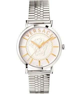 Versace  V-Essential VEJ400421 Herrenuhr Weiss Edelstahl