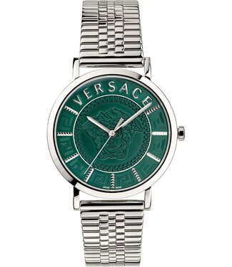Versace  V-Essential VEJ400921 Herrenuhr Grün Edelstahl
