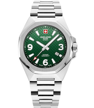 Swiss Alpine Military  Typhoon 7005.1134 Herrenuhr Grün Edelstahl