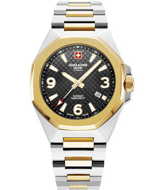 Swiss Alpine Military  Typhoon 7005.1147 Herrenuhr Gold/Silber Edelstahl