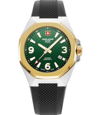 Swiss Alpine Military  Typhoon 7005.1844 Herrenuhr Grün Silikon